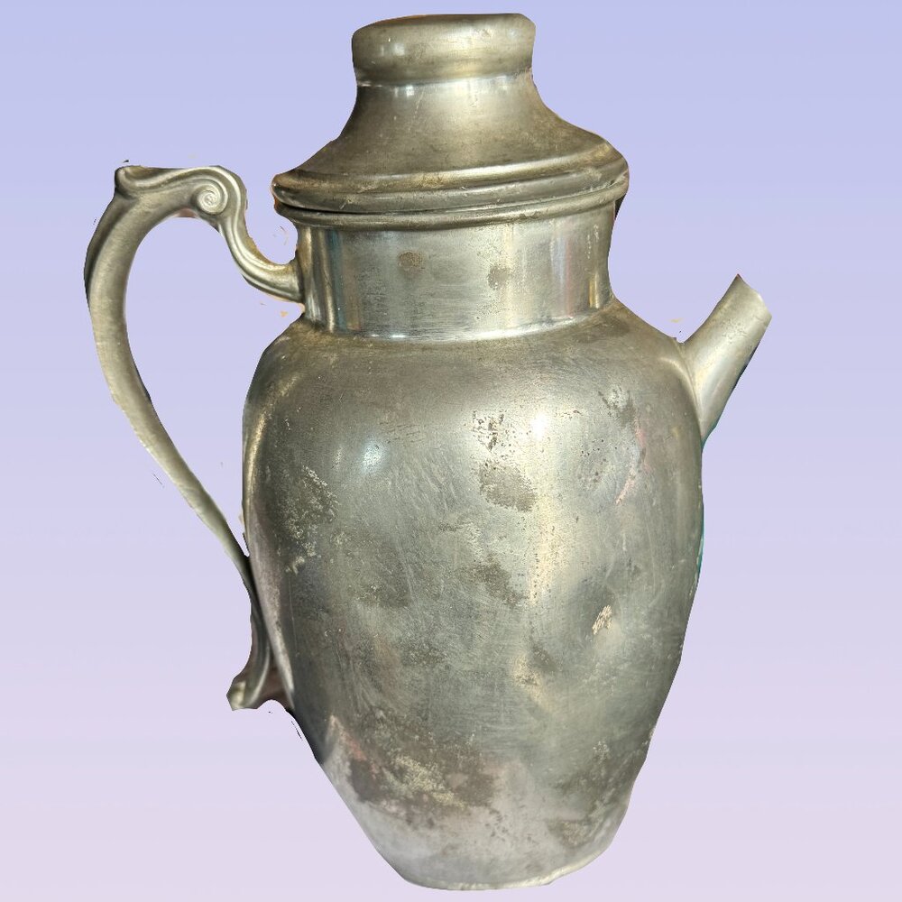 Vintage Federal solid pewter coffee/teapot